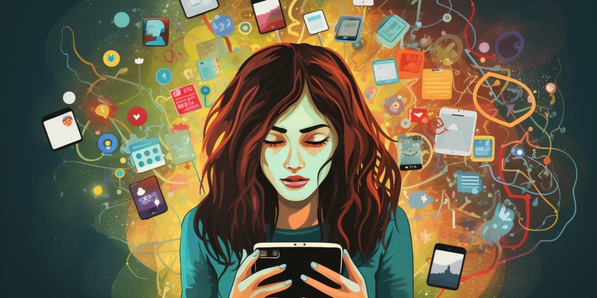 This shows a teen girl on a cell phone.