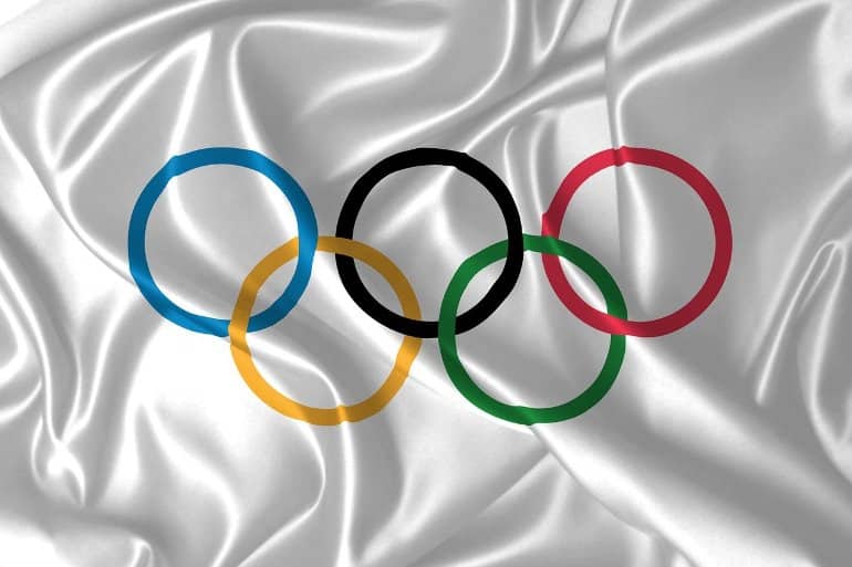 This shows the olympics flag