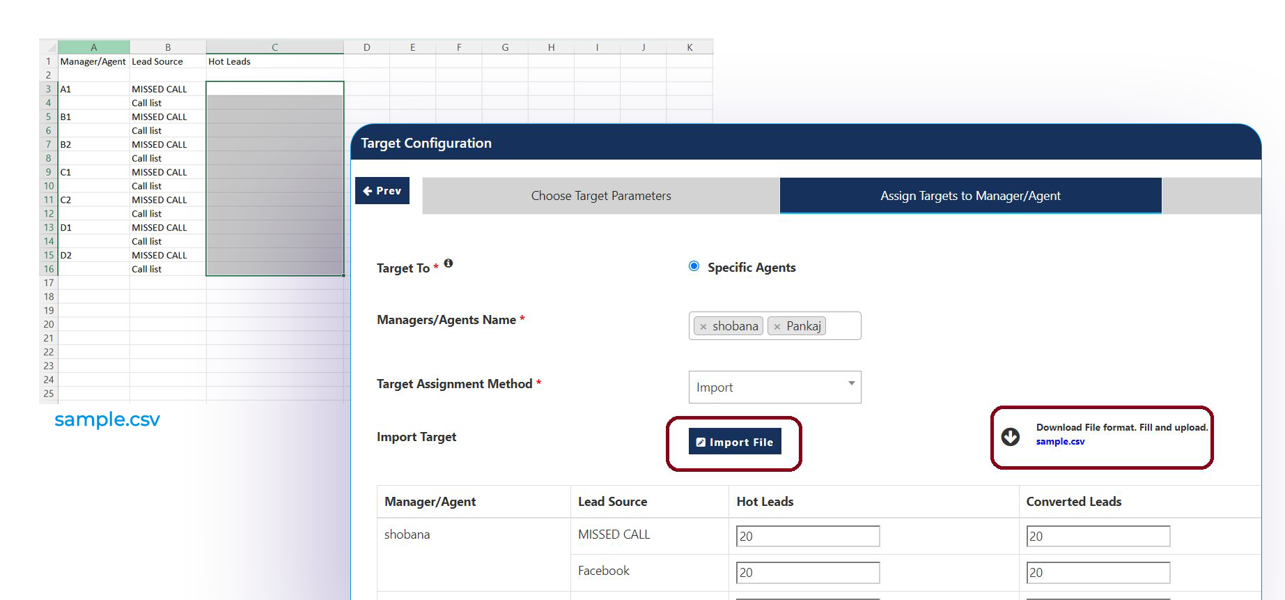 Steps to import a file